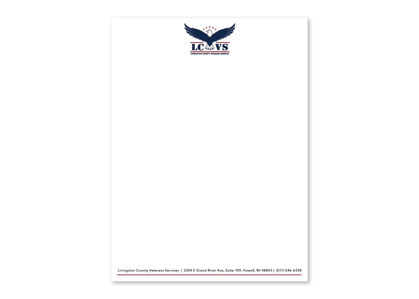 Livingston County Veterans Services letterhead