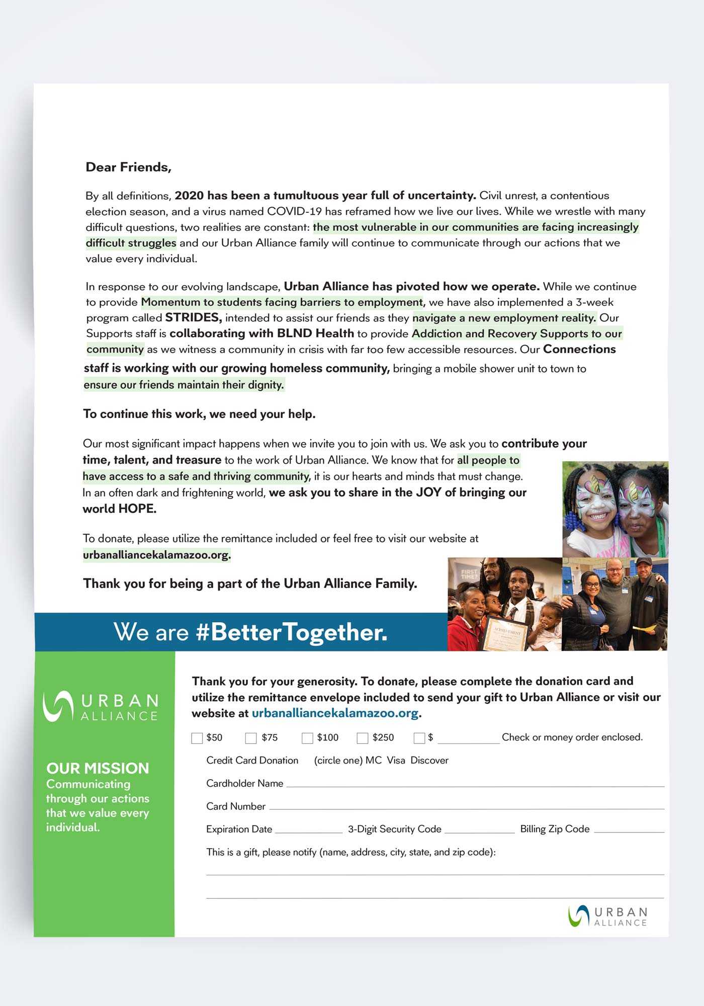 Urban Alliance New Inside Brochure